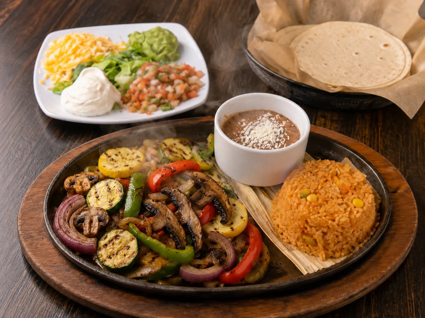 Veggie Fajitas at Iron Cactus Mexican Grill, Austin & San Antonio