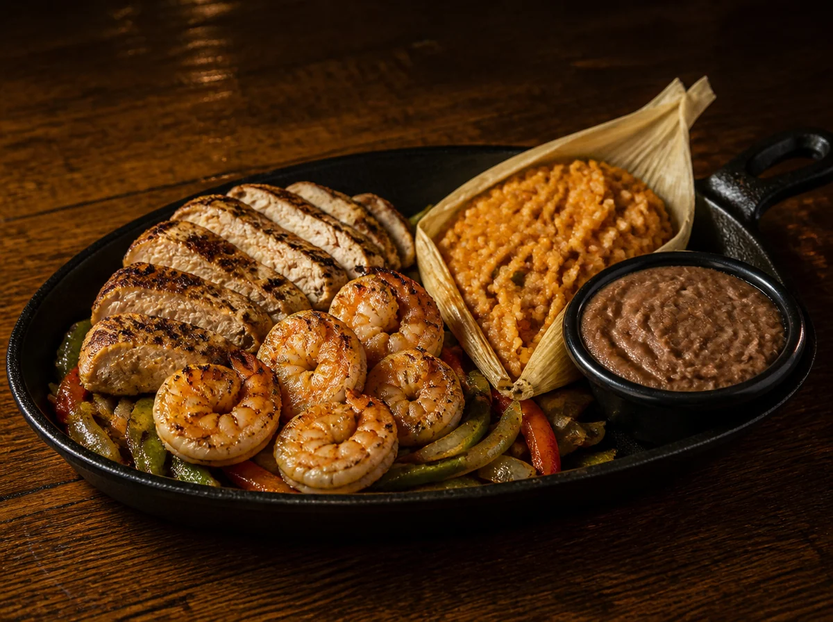 Combo Shrimp & Chicken Fajitas at Iron Cactus Mexican Grill, Austin & San Antonio