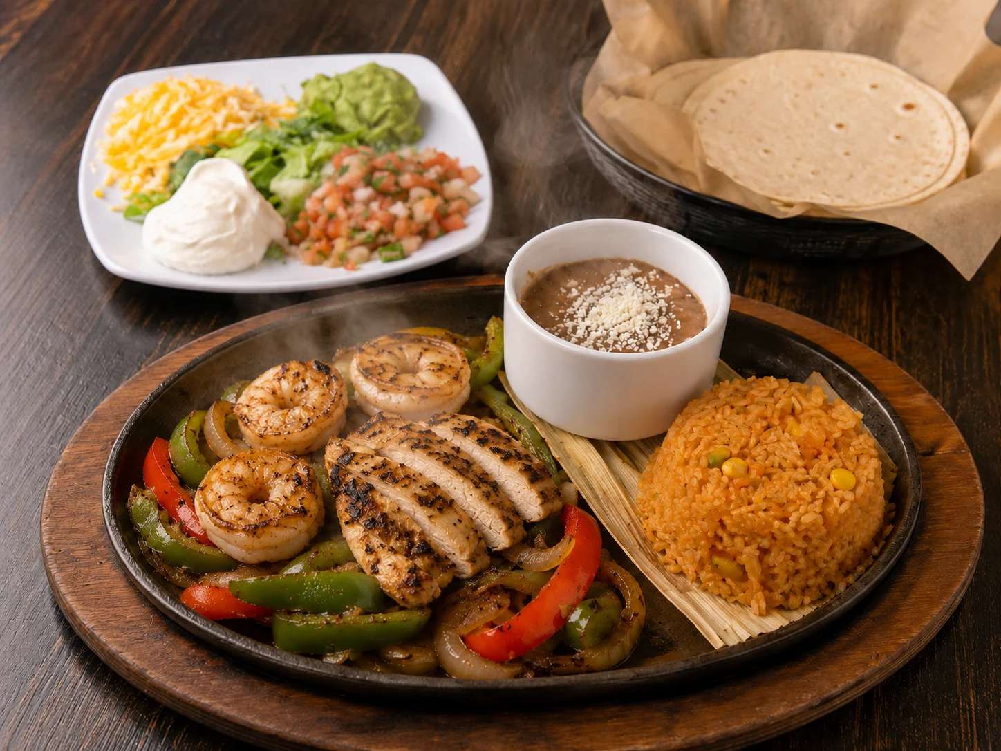 Combo Shrimp & Chicken Fajitas at Iron Cactus Mexican Grill, Austin & San Antonio
