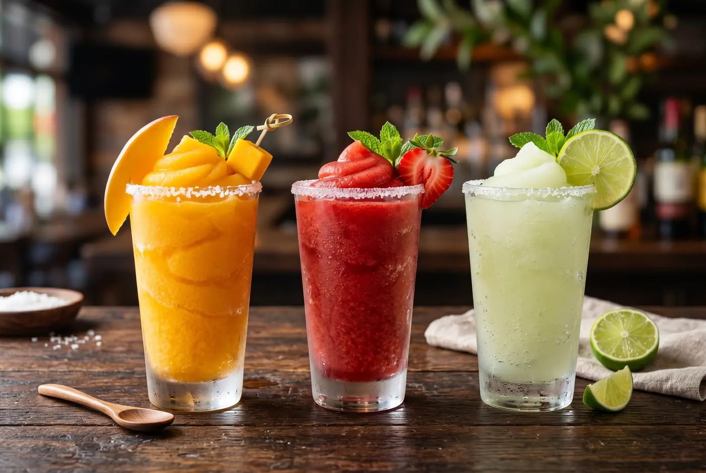 Frozen margarita trio