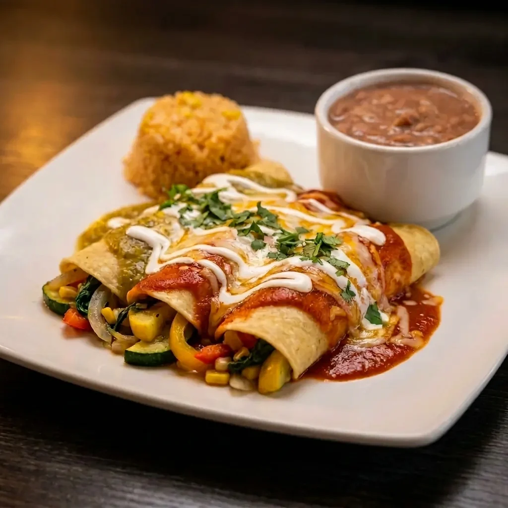 Veggie Enchiladas at Iron Cactus Mexican Grill, Austin & San Antonio