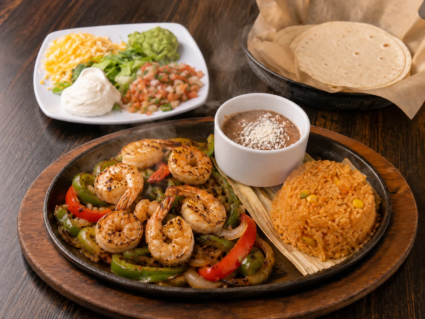 Shrimp Fajitas at Iron Cactus Mexican Grill, Austin & San Antonio