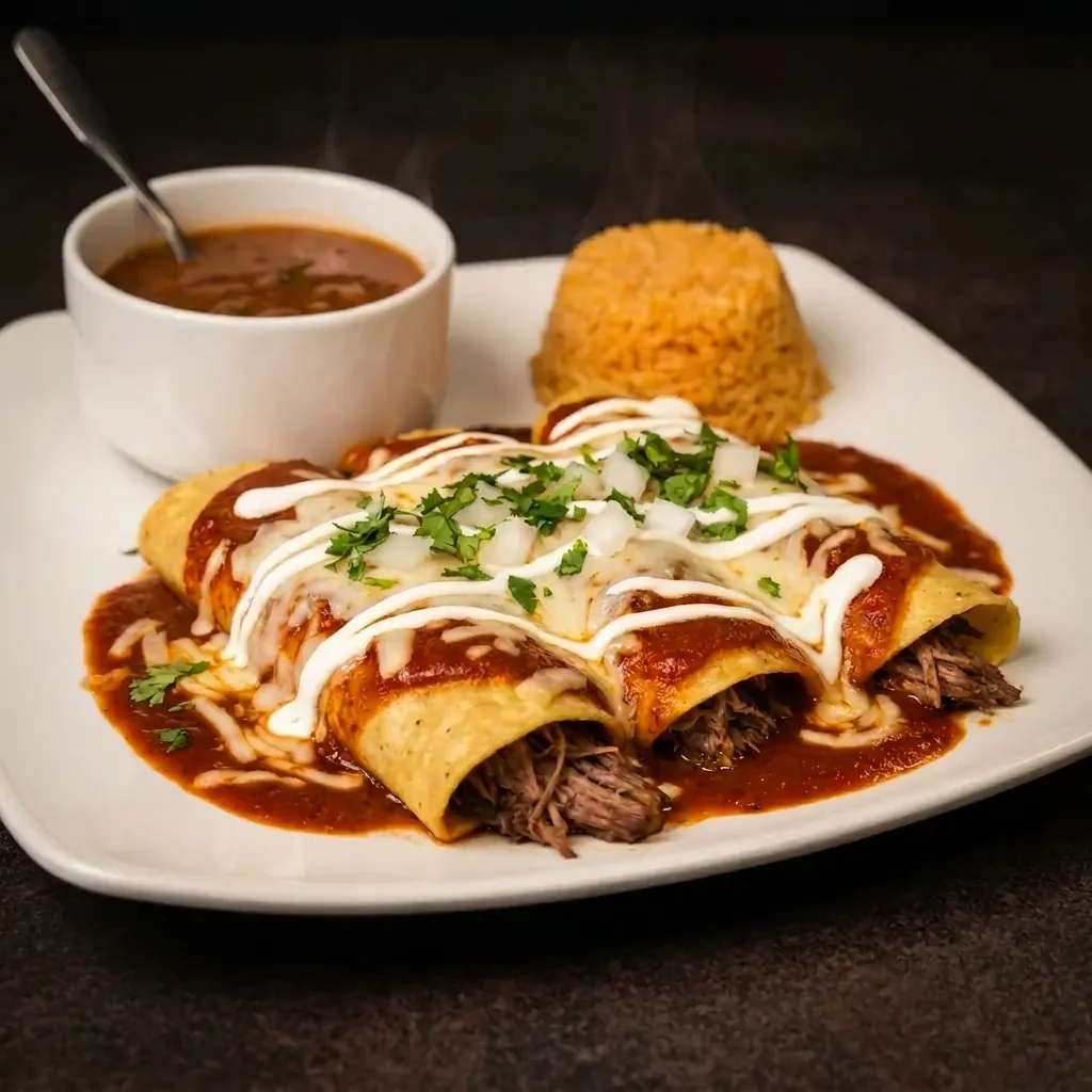 Brisket Enchiladas at Iron Cactus Mexican Grill, Austin & San Antonio